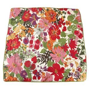 Pottery Barn Bohemian Floral Multicolor Linen Cotton Blend Pillow Cover 20 X 20"